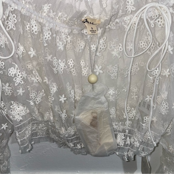 For Love & Lemons Constance Tulle Crop Top - Picture 4 of 6